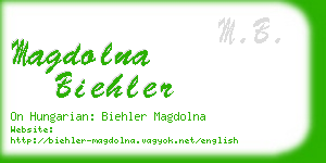 magdolna biehler business card
